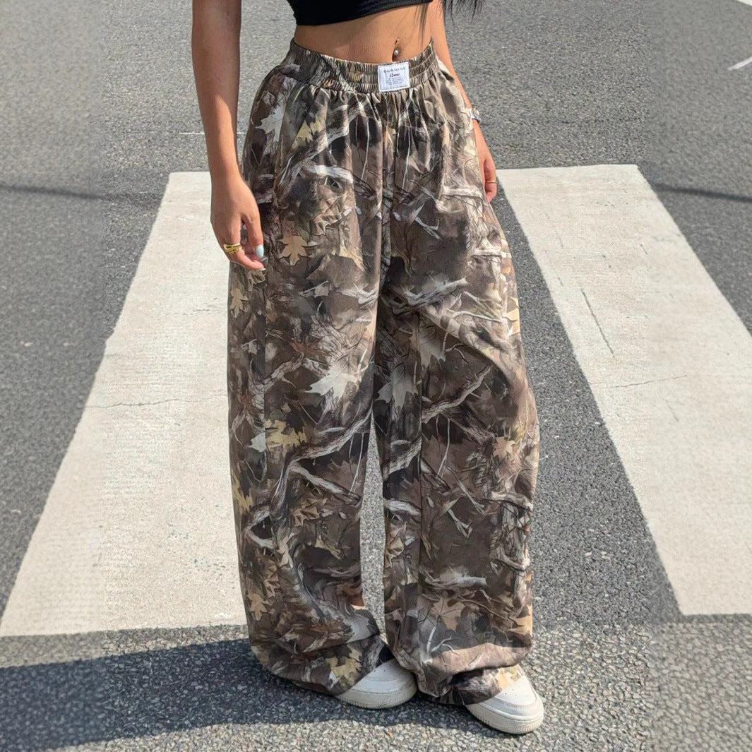 Casual Retro Multi-pocket Camouflage Cargos