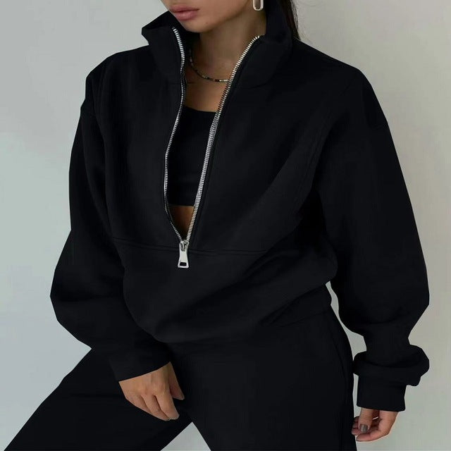 Over Sized Zip Up Casual Tracksuit