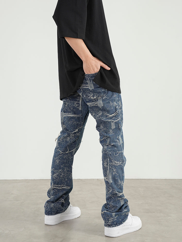 Deconstructed Micro Flared Jeans