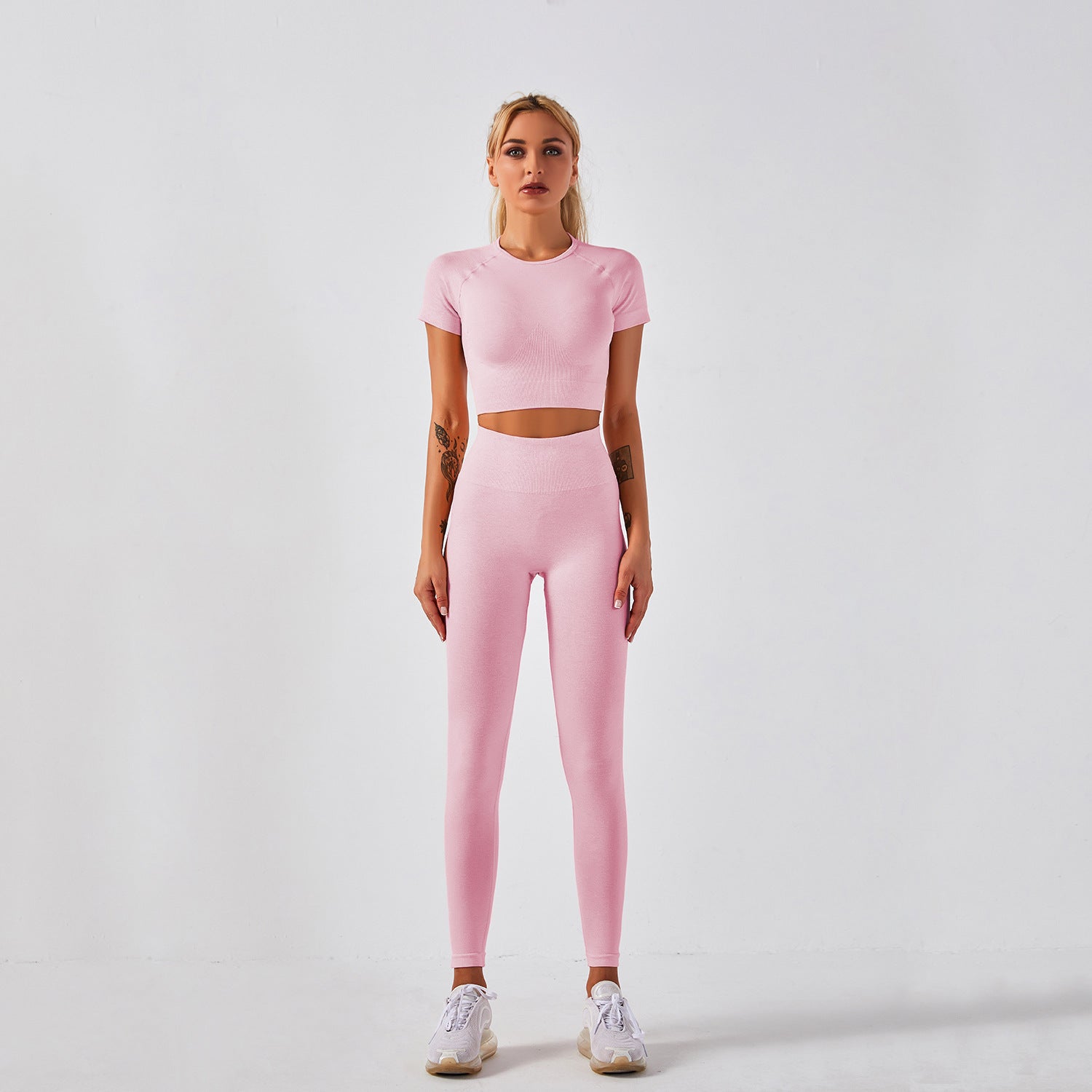 Short Sleeved Top And Leggings Set