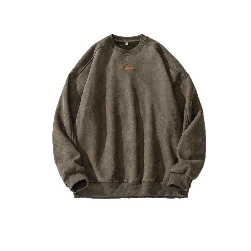 Casual Sporty Long-sleeve Crew-neck Hoodie