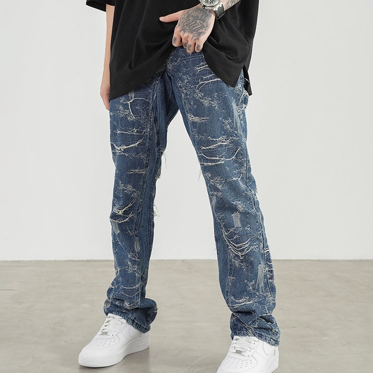 Deconstructed Micro Flared Jeans