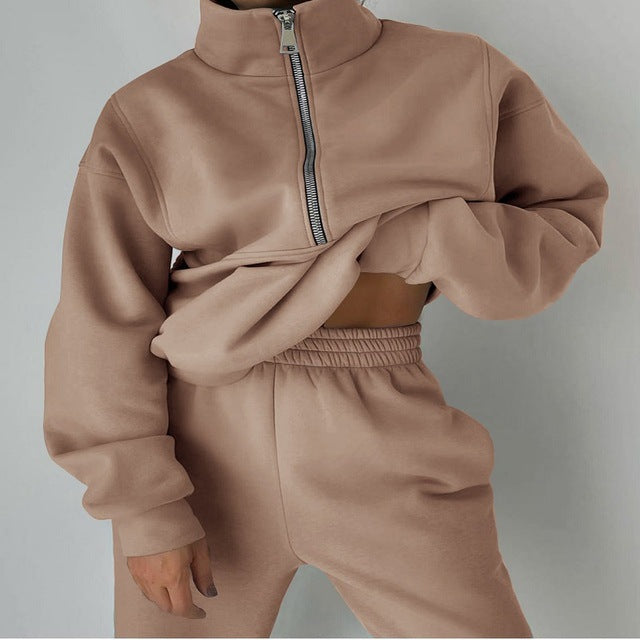 Over Sized Zip Up Casual Tracksuit