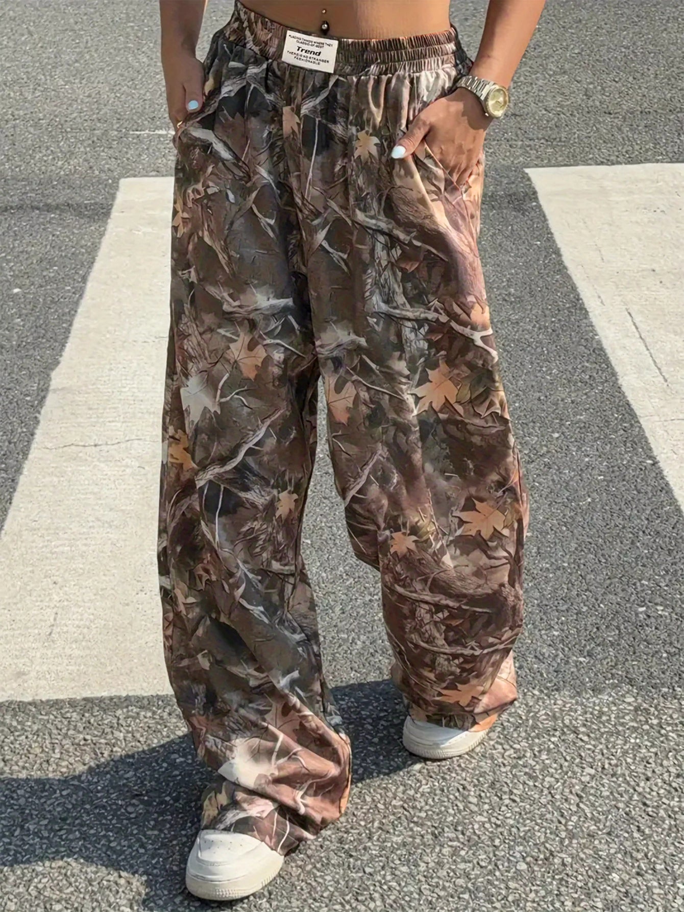 Casual Retro Multi-pocket Camouflage Cargos
